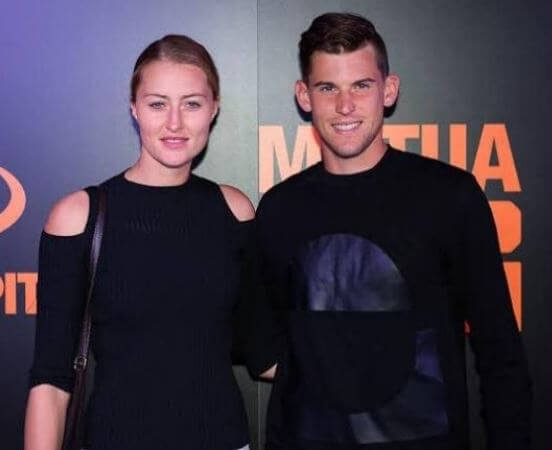 Karin Thiem’s son, Dominic Thiem, with his ex-girlfriend, Kristina Mladenovic.